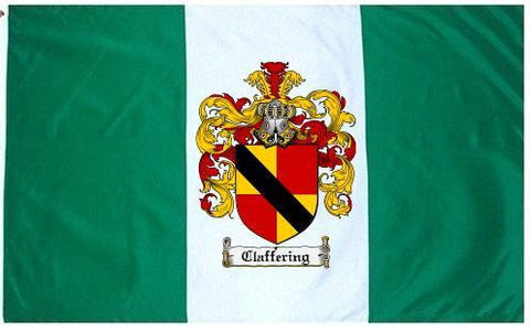 Claffering family crest coat of arms flag