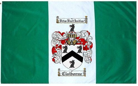 Claiborne family crest coat of arms flag