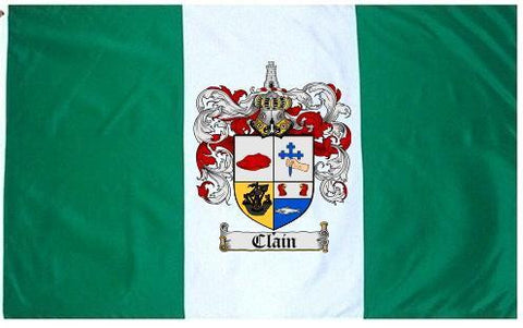 Clain family crest coat of arms flag