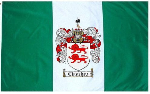 Clanchey family crest coat of arms flag