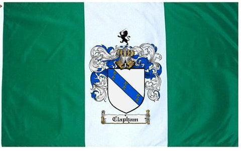 Clapham family crest coat of arms flag
