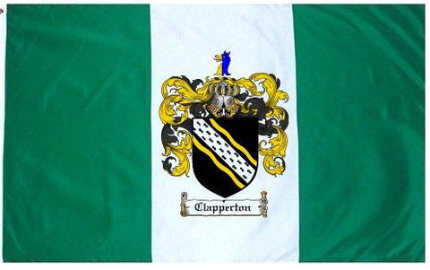 Clapperton family crest coat of arms flag