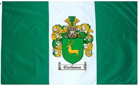 Clarksone family crest coat of arms flag