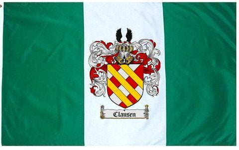 Clausen family crest coat of arms flag