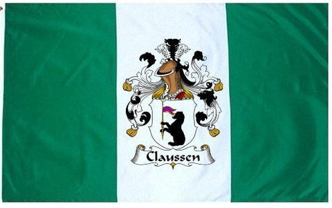 Claussen family crest coat of arms flag