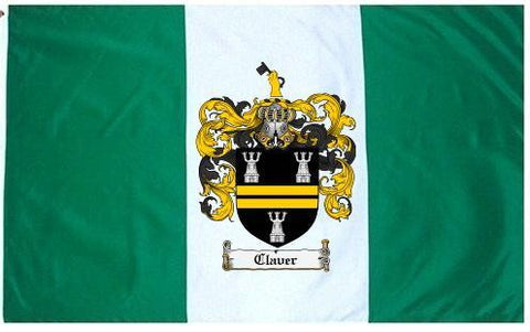 Claver family crest coat of arms flag