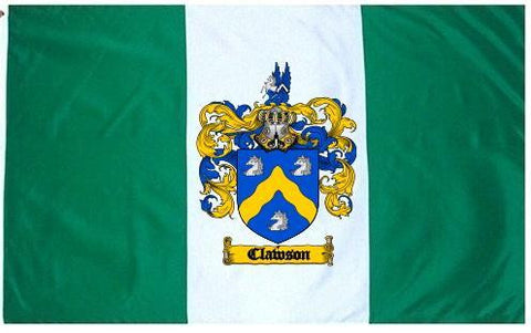 Clawson family crest coat of arms flag