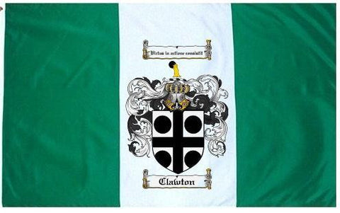 Clawton family crest coat of arms flag