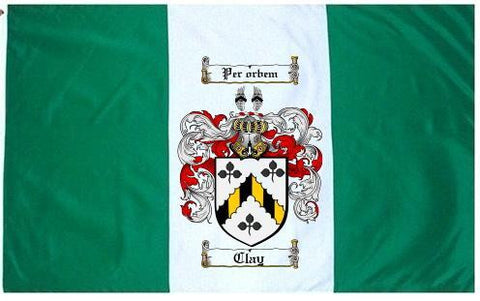 Clay family crest coat of arms flag