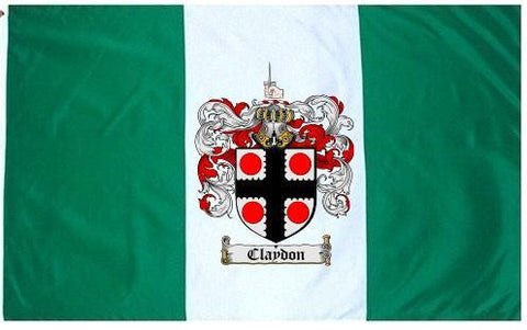 Claydon family crest coat of arms flag
