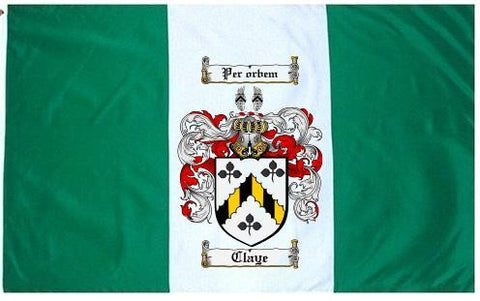 Claye family crest coat of arms flag