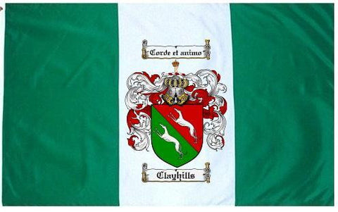 Clayhills family crest coat of arms flag