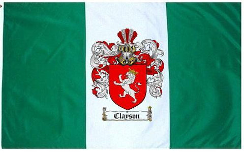 Clayson family crest coat of arms flag