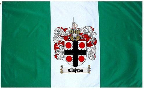 Clayton family crest coat of arms flag