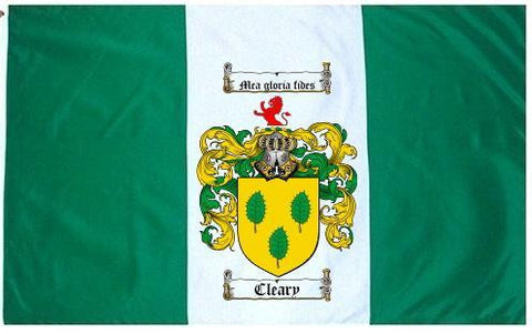 Cleary family crest coat of arms flag