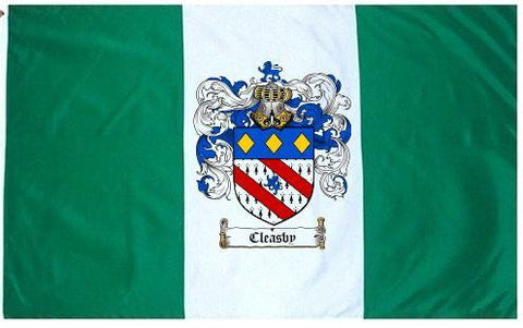 Cleasby family crest coat of arms flag
