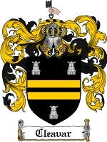 Cleavar coat of arms family crest download