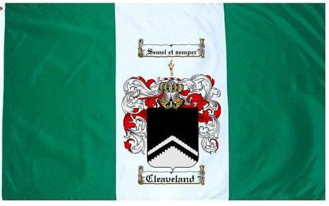Cleaveland family crest coat of arms flag