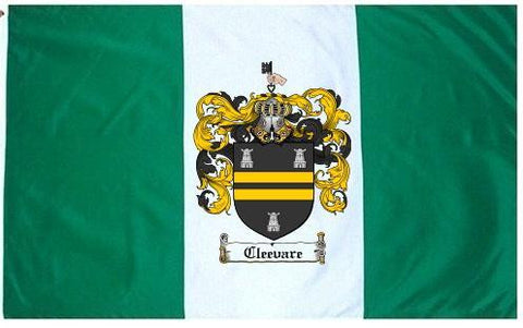 Cleevare family crest coat of arms flag
