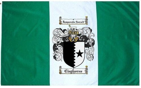 Cleghorne family crest coat of arms flag