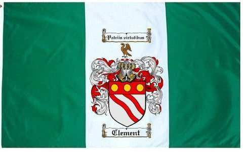 Clement family crest coat of arms flag