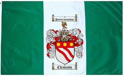 Clements family crest coat of arms flag