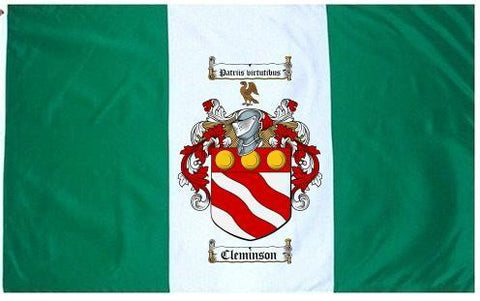 Cleminson family crest coat of arms flag