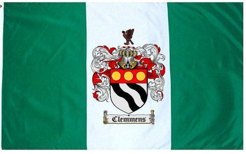 Clemmens family crest coat of arms flag