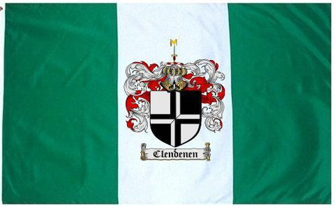 Clendenen family crest coat of arms flag