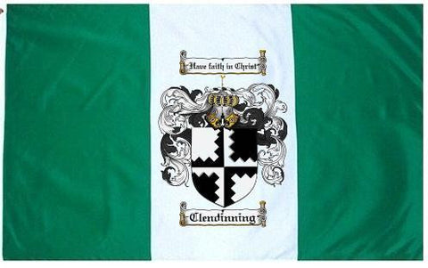 Clendinning family crest coat of arms flag