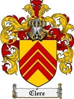 Clere coat of arms family crest download