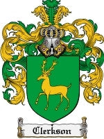 Clerkson coat of arms family crest download