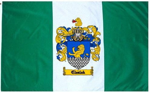 Cleslak family crest coat of arms flag