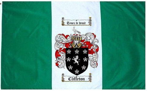Cliffeton family crest coat of arms flag