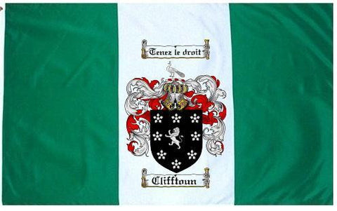 Clifftoun family crest coat of arms flag