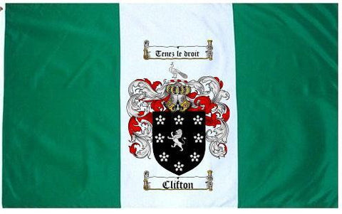 Clifton family crest coat of arms flag