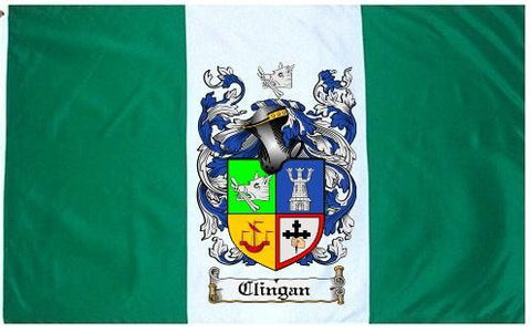 Clingan family crest coat of arms flag