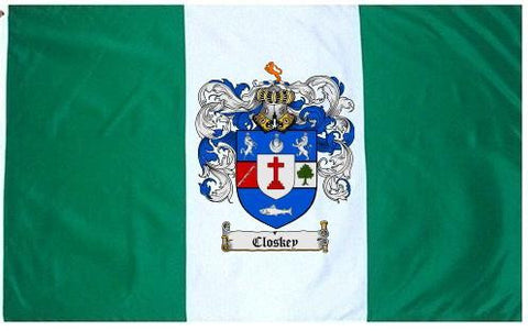 Closkey family crest coat of arms flag