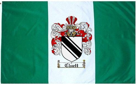 Cluett family crest coat of arms flag