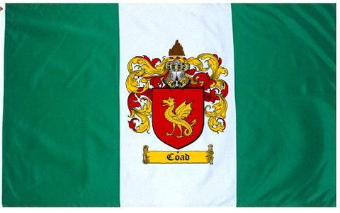 Coad family crest coat of arms flag