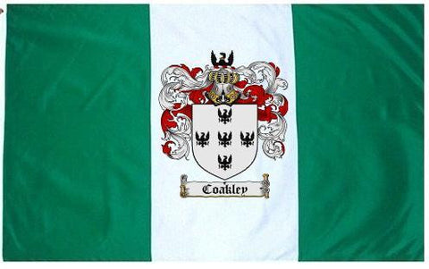 Coakley family crest coat of arms flag