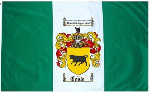 Coale family crest coat of arms flag