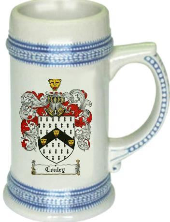 Coaley family crest stein coat of arms tankard mug