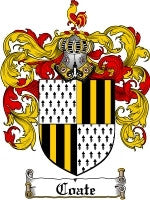 Coate coat of arms family crest download