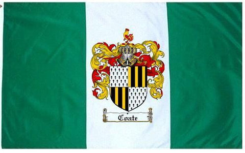 Coate family crest coat of arms flag
