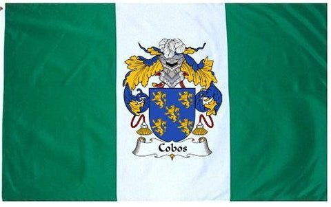 Cobos family crest coat of arms flag