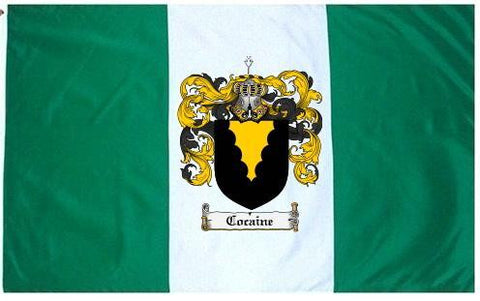 Cocaine family crest coat of arms flag