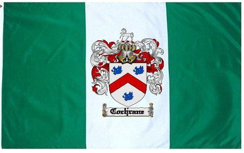 Cochrane family crest coat of arms flag