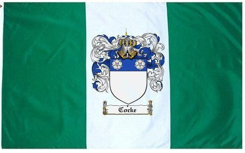 Cocke family crest coat of arms flag