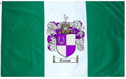 Cocus family crest coat of arms flag